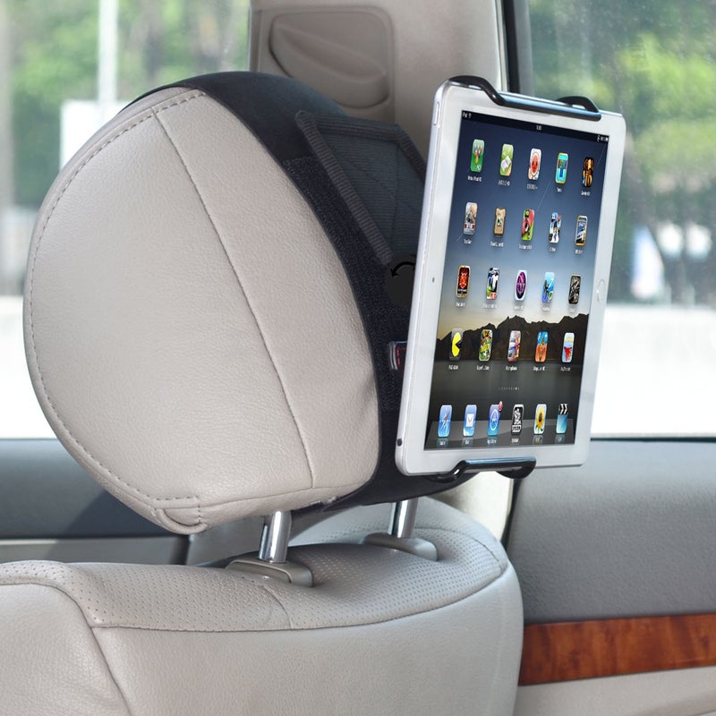 TFY Universal Car Headrest Mount Holder with Angle- Adjustable Holding Clamp for 6-12.9 Inch Tablets - Image 4